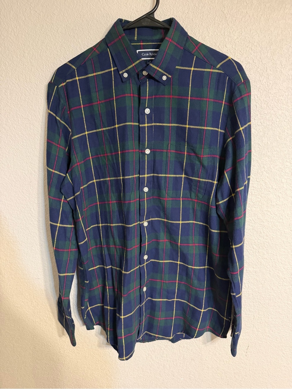 Club Room Green & Navy Windowpane Button-Down Shirt